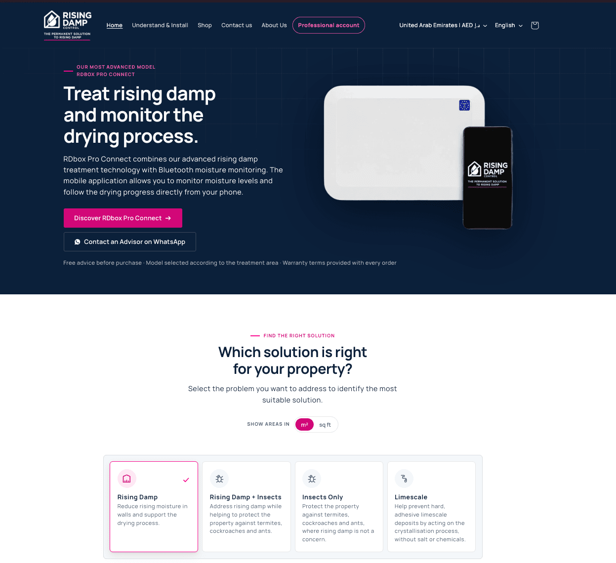 Rising Damp Control website homepage